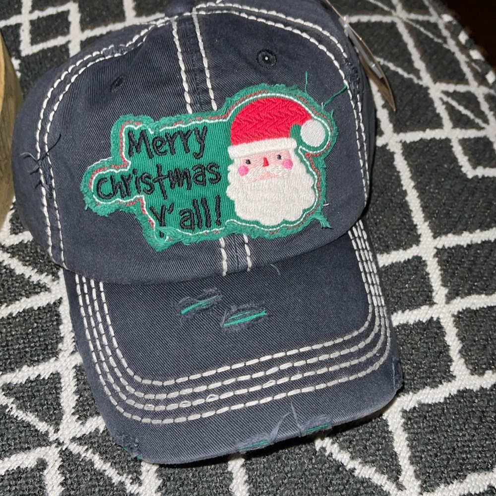 MERRY CHRISTMAS Y'ALL WASHED VINTAGE BALLC… - Picture 12 of 13